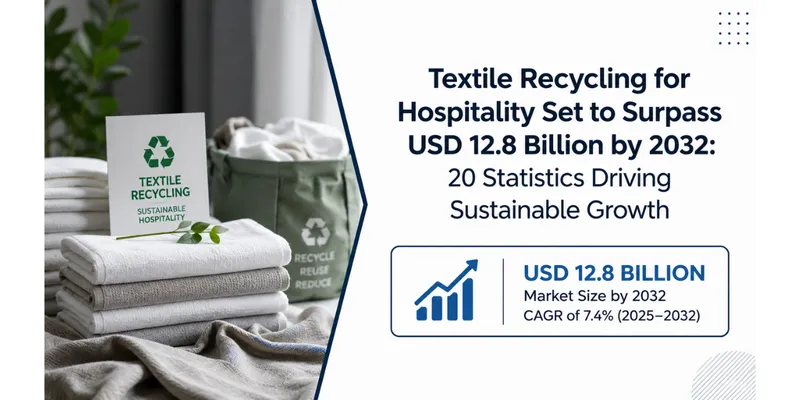Textile Recycling for Hospitality Set to Surpass USD 12.8 Billion by 2032: 20 Statistics  Driving Sustainable Growth 
